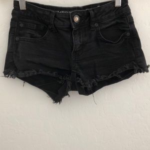 American Eagle Black Low-Waist Shorts